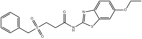 3-benzylsulfonyl-N-(6-ethoxy-1,3-benzothiazol-2-yl)propanamide Struktur