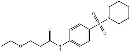 3-ethoxy-N-(4-piperidin-1-ylsulfonylphenyl)propanamide Struktur