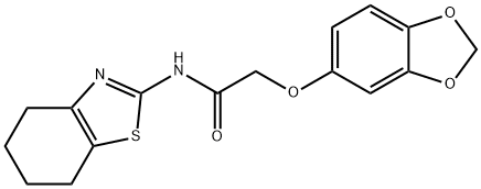 2-(1,3-benzodioxol-5-yloxy)-N-(4,5,6,7-tetrahydro-1,3-benzothiazol-2-yl)acetamide Struktur