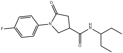 1-(4-fluorophenyl)-5-oxo-N-pentan-3-ylpyrrolidine-3-carboxamide Struktur