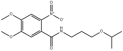 4,5-dimethoxy-2-nitro-N-[3-(propan-2-yloxy)propyl]benzamide Struktur