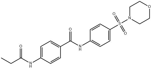 N-(4-morpholin-4-ylsulfonylphenyl)-4-(propanoylamino)benzamide Struktur