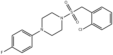 1-[(2-chlorobenzyl)sulfonyl]-4-(4-fluorophenyl)piperazine Struktur