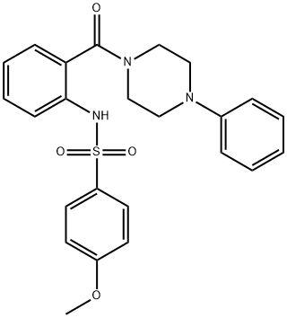 4-methoxy-N-[2-(4-phenylpiperazine-1-carbonyl)phenyl]benzenesulfonamide Struktur