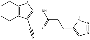 N-(3-cyano-4,5,6,7-tetrahydro-1-benzothiophen-2-yl)-2-(1H-1,2,3-triazol-5-ylsulfanyl)acetamide Struktur