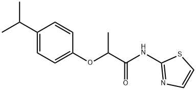 2-(4-propan-2-ylphenoxy)-N-(1,3-thiazol-2-yl)propanamide Struktur