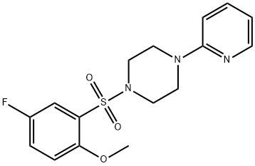 1-[(5-fluoro-2-methoxyphenyl)sulfonyl]-4-(2-pyridinyl)piperazine Struktur