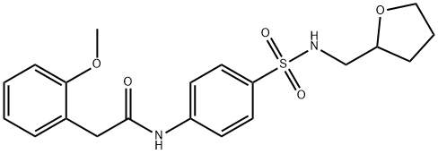 2-(2-methoxyphenyl)-N-{4-[(tetrahydrofuran-2-ylmethyl)sulfamoyl]phenyl}acetamide Struktur