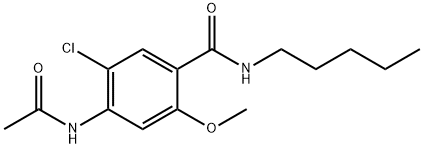 4-acetamido-5-chloro-2-methoxy-N-pentylbenzamide Struktur