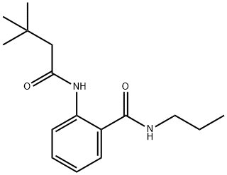 2-(3,3-dimethylbutanoylamino)-N-propylbenzamide Struktur