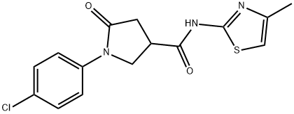 1-(4-chlorophenyl)-N-(4-methyl-1,3-thiazol-2-yl)-5-oxopyrrolidine-3-carboxamide Structure