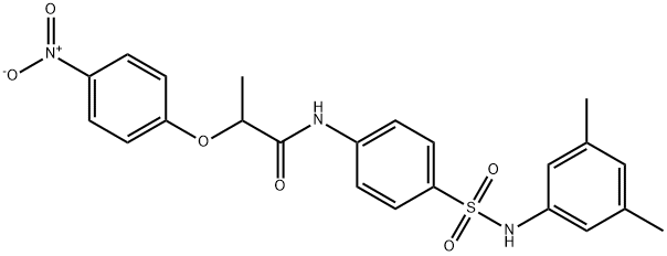 N-(4-{[(3,5-dimethylphenyl)amino]sulfonyl}phenyl)-2-(4-nitrophenoxy)propanamide Struktur