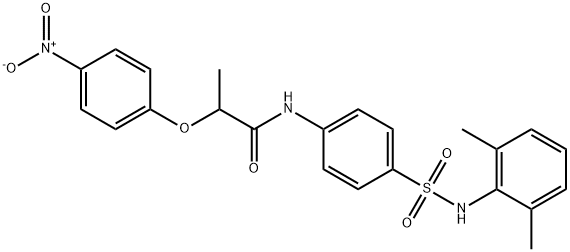 N-(4-{[(2,6-dimethylphenyl)amino]sulfonyl}phenyl)-2-(4-nitrophenoxy)propanamide Struktur