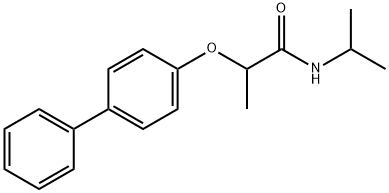 2-(4-biphenylyloxy)-N-isopropylpropanamide Struktur