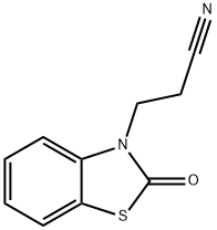 3(2H)-Benzothiazolepropanenitrile, 2-oxo- Struktur