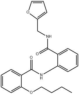 2-butoxy-N-(2-{[(2-furylmethyl)amino]carbonyl}phenyl)benzamide Struktur