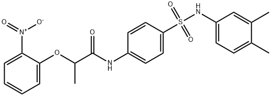 N-(4-{[(3,4-dimethylphenyl)amino]sulfonyl}phenyl)-2-(2-nitrophenoxy)propanamide Struktur