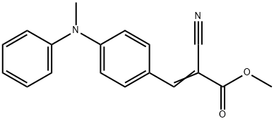 2-Cyano-3-[4-(methyl-phenyl-amino)-phenyl]-acrylic acid methyl ester Struktur