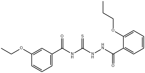 3-ethoxy-N-[[(2-propoxybenzoyl)amino]carbamothioyl]benzamide Struktur