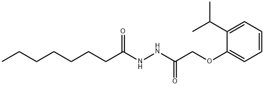 N'-[2-(2-isopropylphenoxy)acetyl]octanohydrazide Struktur