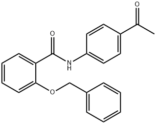 N-(4-acetylphenyl)-2-phenylmethoxybenzamide Struktur