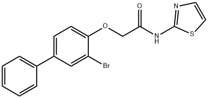 2-[(3-bromo-4-biphenylyl)oxy]-N-1,3-thiazol-2-ylacetamide Struktur