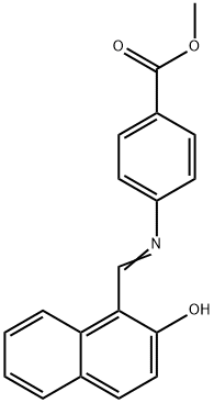 methyl 4-{[(2-hydroxy-1-naphthyl)methylene]amino}benzoate Struktur