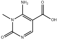 6-amino-1-methyl-2-oxo-1,2-dihydro-5-pyrimidinecarboxylic acid Struktur