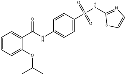 2-propan-2-yloxy-N-[4-(1,3-thiazol-2-ylsulfamoyl)phenyl]benzamide Struktur