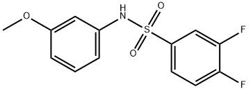 3,4-Difluoro-N-(3-methoxyphenyl)benzenesulfonamide, 97% Struktur