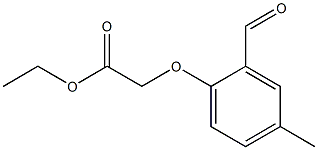 Acetic acid, (2-formyl-4-methylphenoxy)-, ethyl ester Struktur