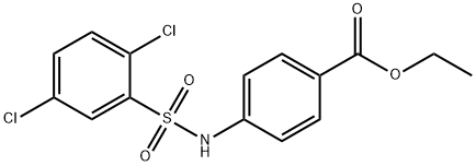 Benzoic acid, 4-[[(2,5-dichlorophenyl)sulfonyl]amino]-, ethyl ester Struktur