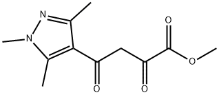 methyl 2,4-dioxo-4-(1,3,5-trimethyl-1H-pyrazol-4-yl)butanoate Struktur