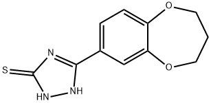 5-(3,4-Dihydro-2H-benzo[b][1,4]dioxepin-7-yl)-2H-[1,2,4]triazole-3-thiol Struktur