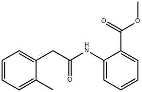 Benzoic acid, 2-[[(2-methylphenyl)acetyl]amino]-, methyl ester Struktur