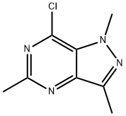 7-Chloro-1,3,5-trimethyl-1H-pyrazolo[4,3-d]pyrimidine Struktur