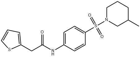 N-[4-(3-methylpiperidin-1-yl)sulfonylphenyl]-2-thiophen-2-ylacetamide Struktur