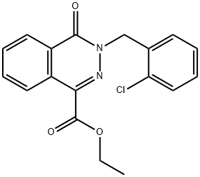 3-(2-Chloro-benzyl)-4-oxo-3,4-dihydro-phthalazine-1-carboxylic acid ethyl ester Struktur