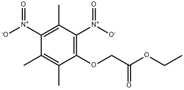 (2,3,5-Trimethyl-4,6-dinitro-phenoxy)-acetic acid ethyl ester Struktur