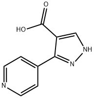 5-(pyridin-4-yl)-1H-pyrazole-4-carboxylic acid Struktur