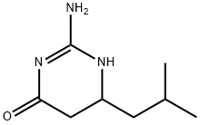 2-Amino-6-isobutyl-5,6-dihydro-3H-pyrimidin-4-one Struktur