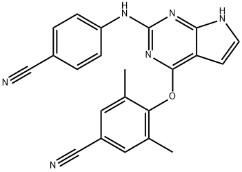 4-((2-((4-CYANOPHENYL)AMINO)-7H-PYRROLO[2,3-D]PYRIMIDIN-4-YL)OXY)-3,5-DIMETHYLBENZONITRILE Struktur