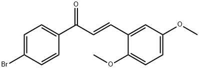 (2E)-1-(4-ブロモフェニル)-3-(2,5-ジメトキシフェニル)プロプ-2-エン-1-オン 化學(xué)構(gòu)造式