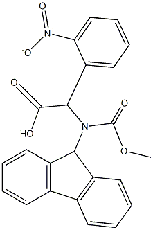 [(9H-Fluoren-9-ylmethoxycarbonylamino)]-(2-nitro-phenyl)-acetic acid Struktur