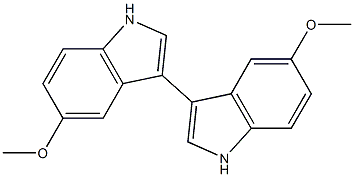 5-methoxy-3-(5-methoxy-1H-indol-3-yl)-1H-indole Struktur