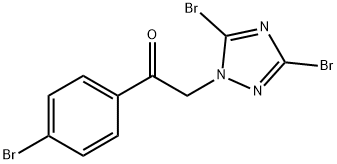 1-(4-bromophenyl)-2-(3,5-dibromo-1H-1,2,4-triazol-1-yl)ethan-1-one, 919260-15-4, 結(jié)構(gòu)式