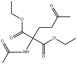 2-Acetylamino-2-(3-oxo-butyl)-malonic acid diethyl ester Struktur