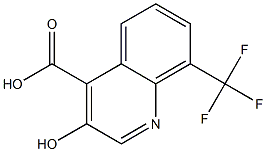 3-Hydroxy-8-(trifluoromethyl)quinoline-4-carboxylic acid Struktur