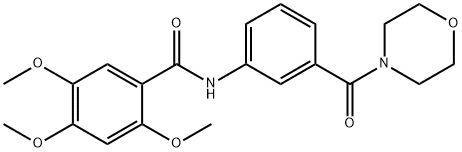 2,4,5-trimethoxy-N-[3-(4-morpholinylcarbonyl)phenyl]benzamide Struktur