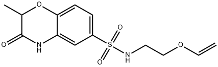 N-(2-ethenoxyethyl)-2-methyl-3-oxo-4H-1,4-benzoxazine-6-sulfonamide Struktur